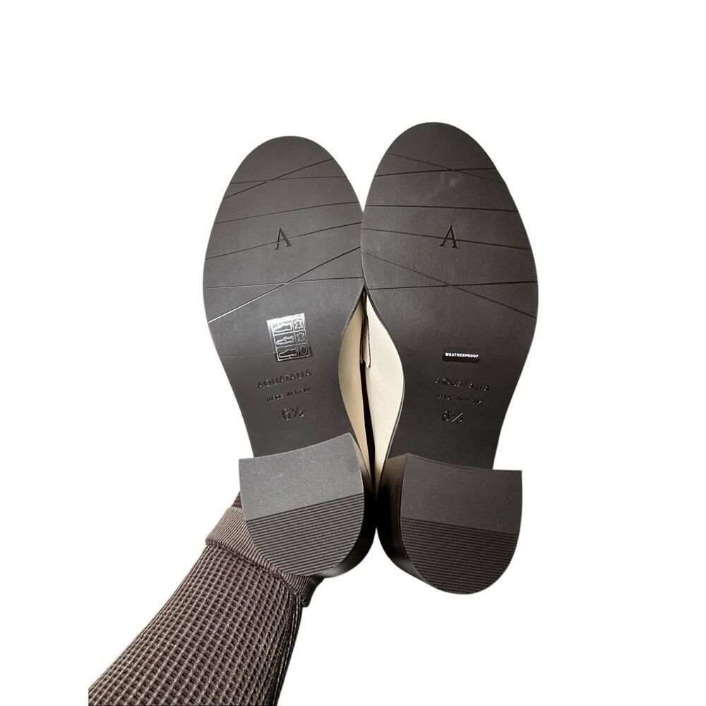 Aquatalia | JOSETTE LEATHER HEELED PENNY LOAFERS - Picture 7 of 7